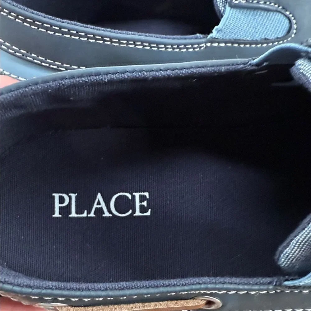 Children's Place Shoes Boys 4 Blue Canvas Boat Shoes Moccasin Loafers Dress